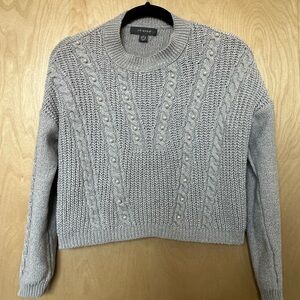Gray Cable Knit Sweater